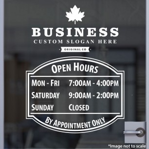 Open Hours With Logo Style 02